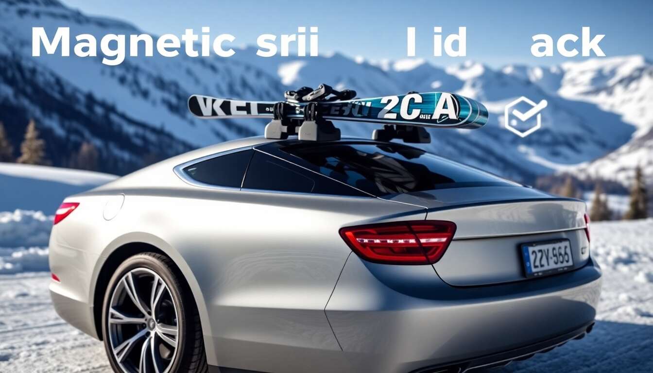 Porte-skis magnétique : simplicité et rapidité d'installation Porte-skis magnétique : simplicité et rapidité d'installation