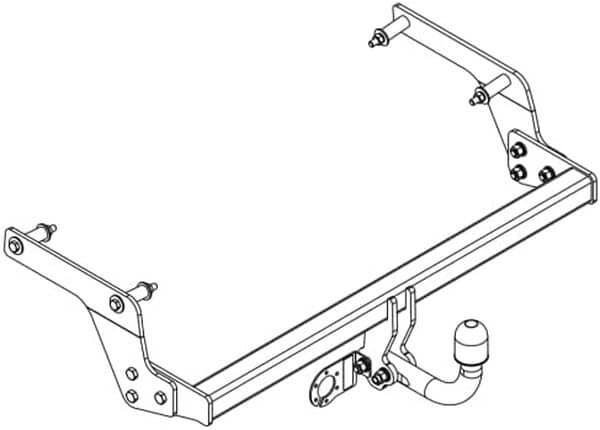 Auto-Hak L'attelage complet rigide fixe per Dacia Sandero Stepway FL depuis 12.2016 + universel faisceau électrique 7-broches