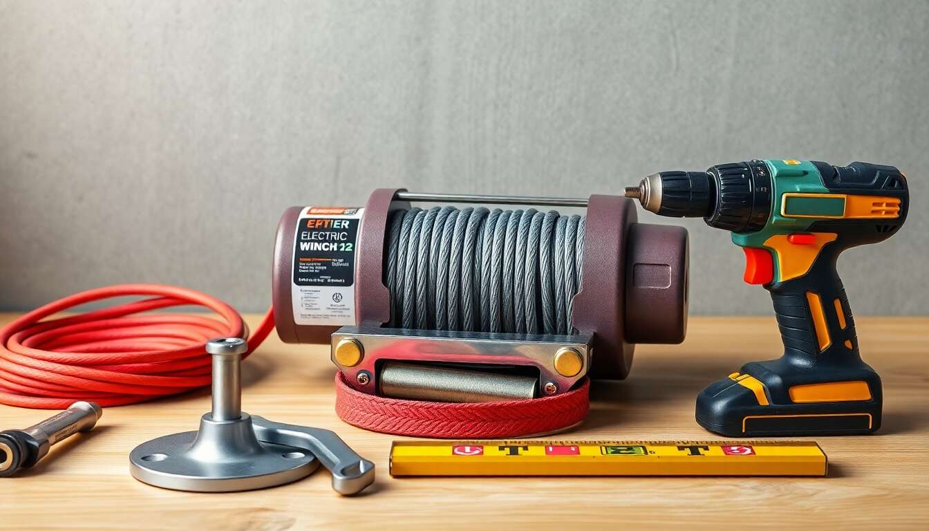 Installation facile d'un treuil électrique