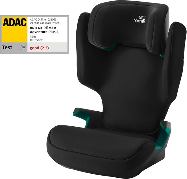 BRITAX RÖMER Siège Auto ADVENTURE PLUS 2, pour enfant de 100 à 150 cm (i-SIZE), 3,5 à 12 ans, Space Black