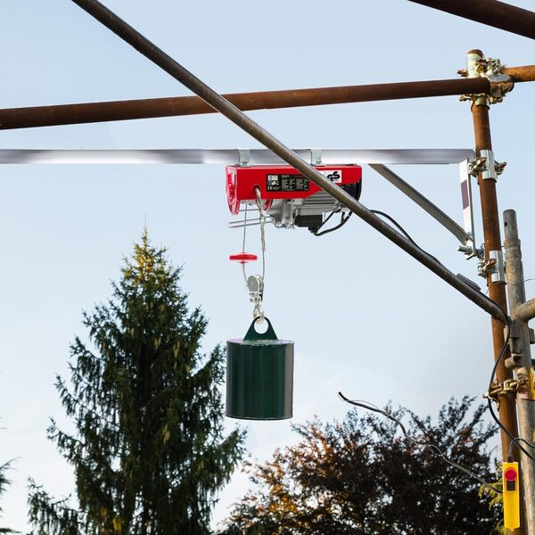Arebos Treuil Palan électrique | 200/400 kg | 1000W | Treuil Palan à Chaine à Levier | Treuil palan à Ascenseur levage pour avec Télécommande, pour Chariot Élévateur, Entrepôts, Chantiers