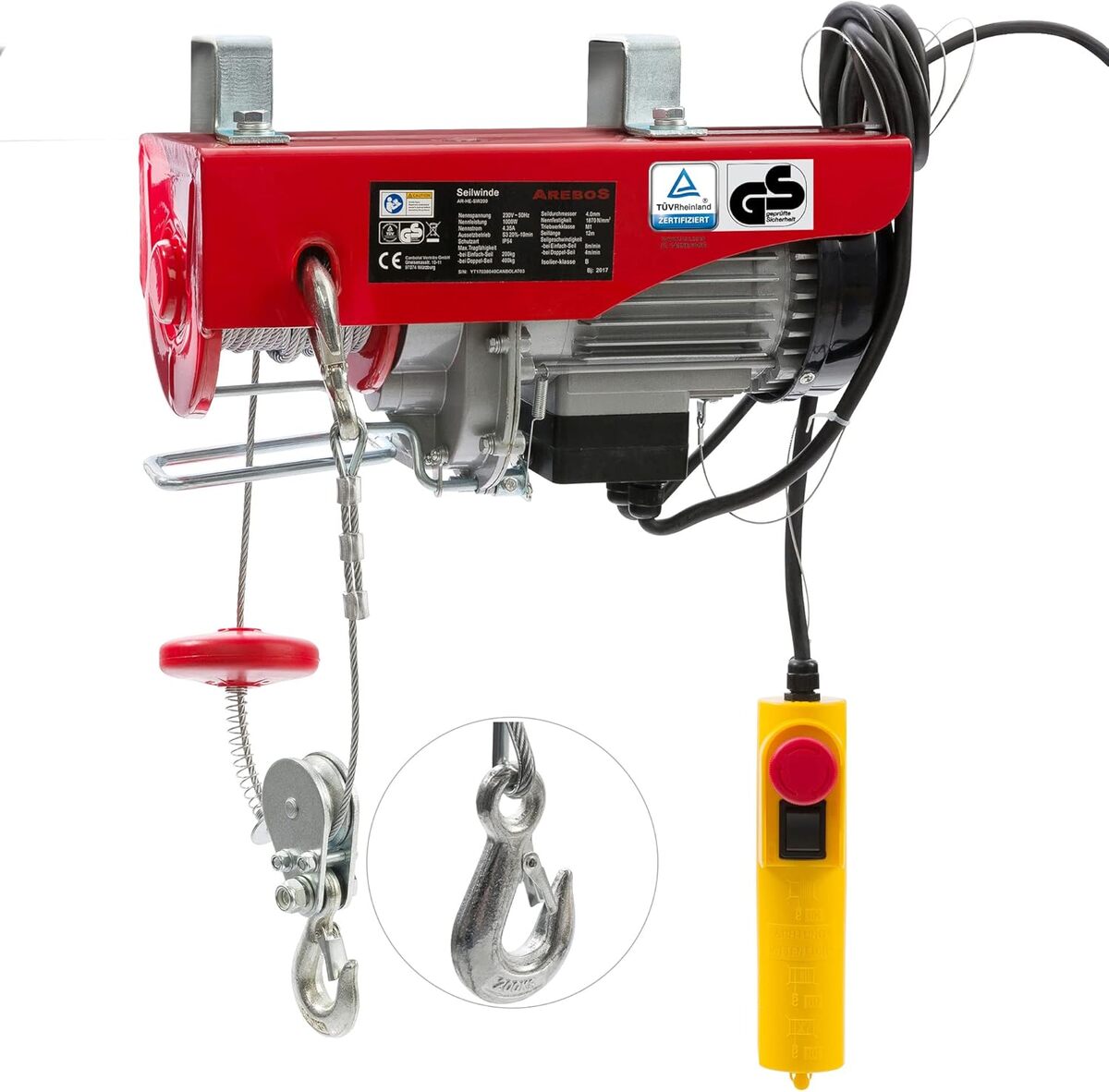 Test : arebos treuil électrique 1000W 200/400 kg avec télécommande