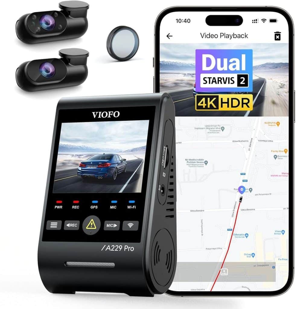 Test de la dashcam VIOFO A229 Pro Vision Nocturne