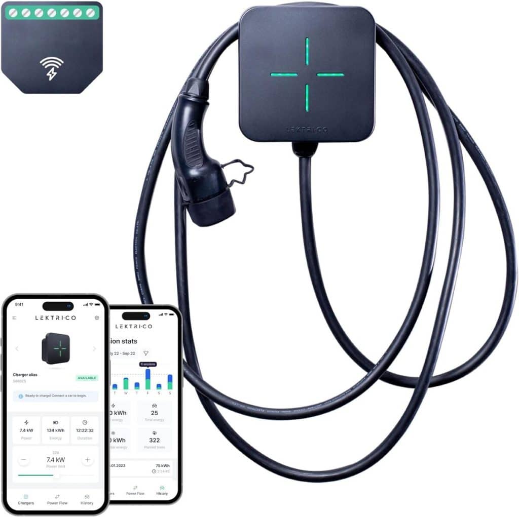 Test du chargeur EV LEKTRI·CO 1P7K V2 : performance et connectivité
