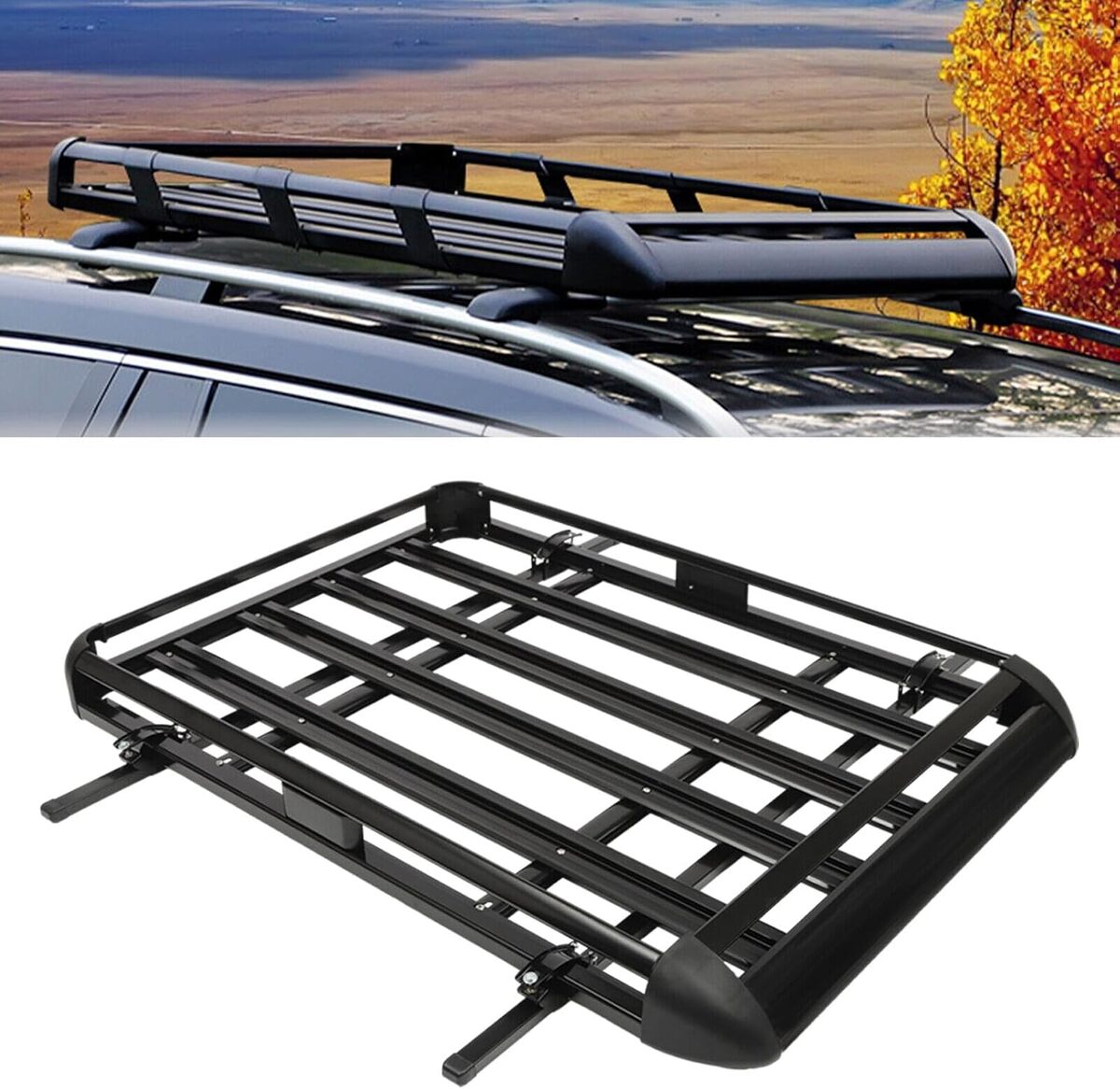 Test porte-bagages toit aluminium 160 cm 150 kg