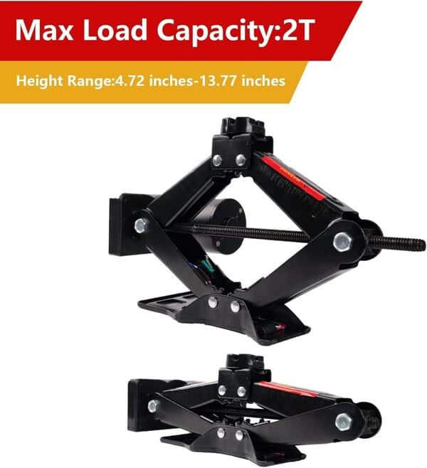 ROGTZ Cric électrique pour voiture - Kit de cric de levage - 2 tonnes - Outil de réparation de changement de pneu