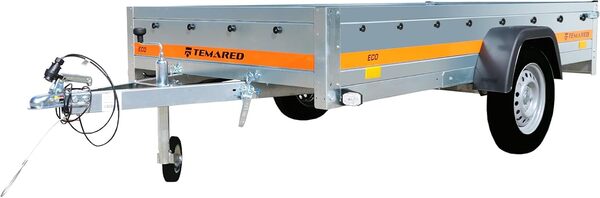 Tema Grande remorque basculante 263X125X110 cm + bâche Haute