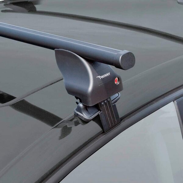 Jeu de Barres de Toit Twinny Load Acier S54 Compatible avec Audi Q3 Sportback 2019- & Dacia Sandero III 2021- & Renault Scenic IV 2016- & Seat Ibiza 6F 2017- & Volkswagen Polo VI 2017-