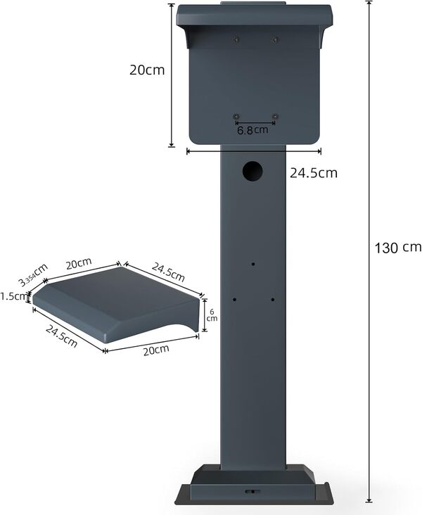Support de Montage Pied Eiffel - Pedestal Single pour Borne de Recharge EV eMobility Wallbox