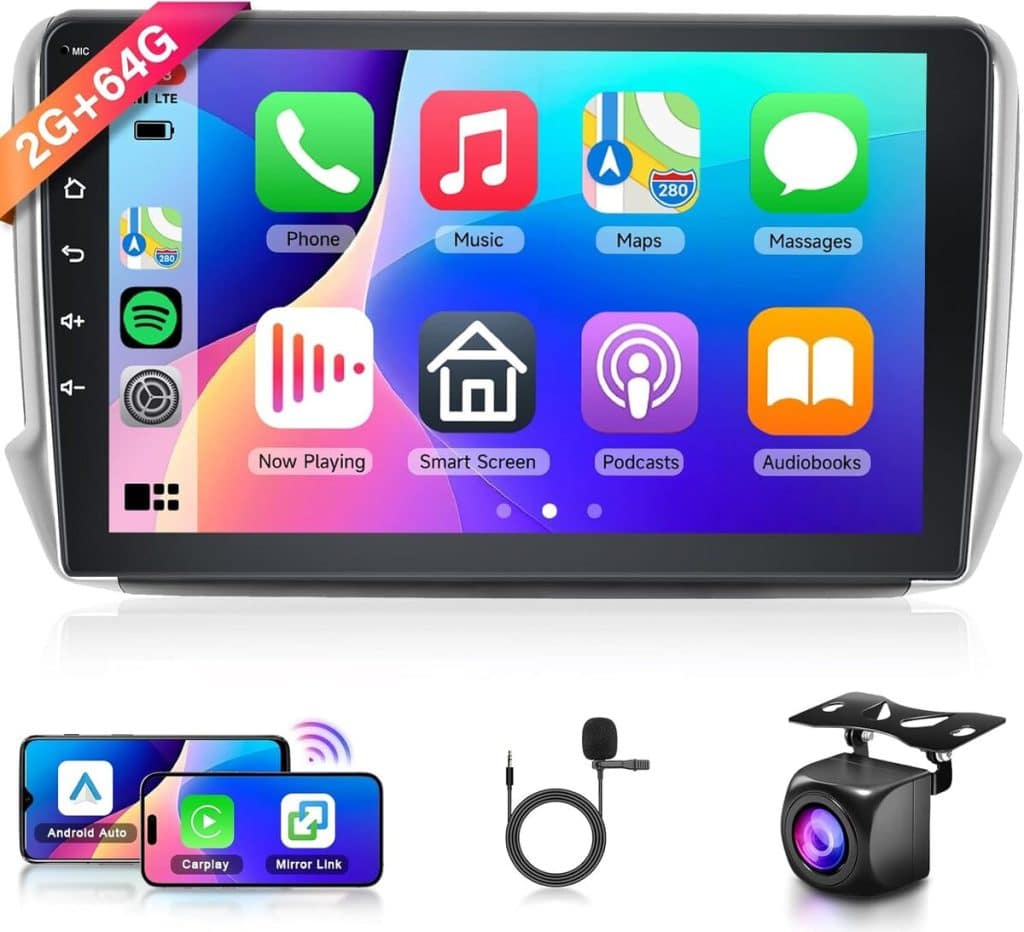 Test autoradio Android 10 pouces : peugeot 2025 et 208 2025-2025