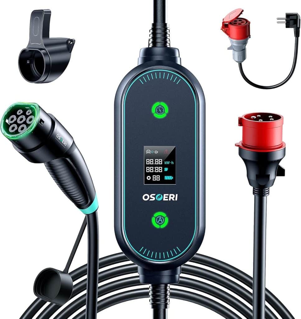Test : chargeur portable Osoeri 11KW pour voiture électrique