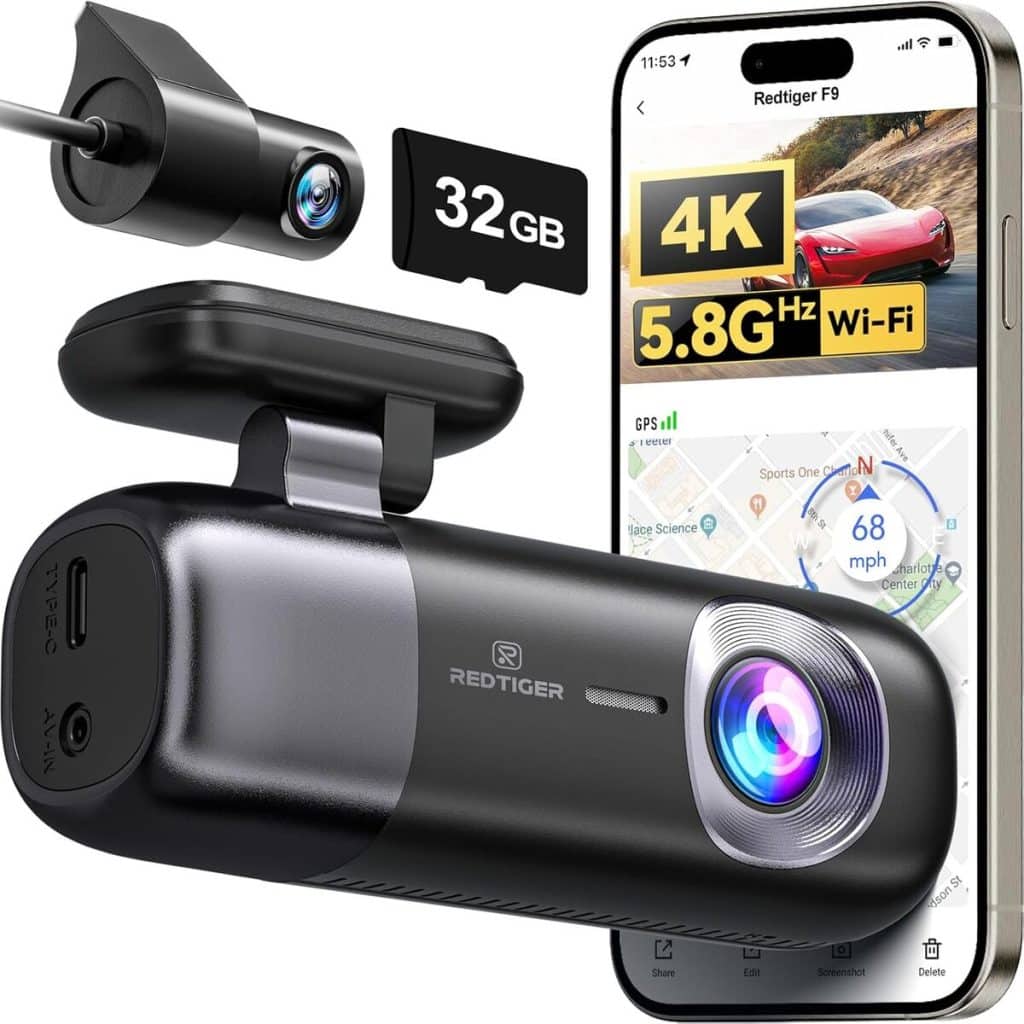 Test de la dash cam REDTIGER 4K avec WiFi et GPS