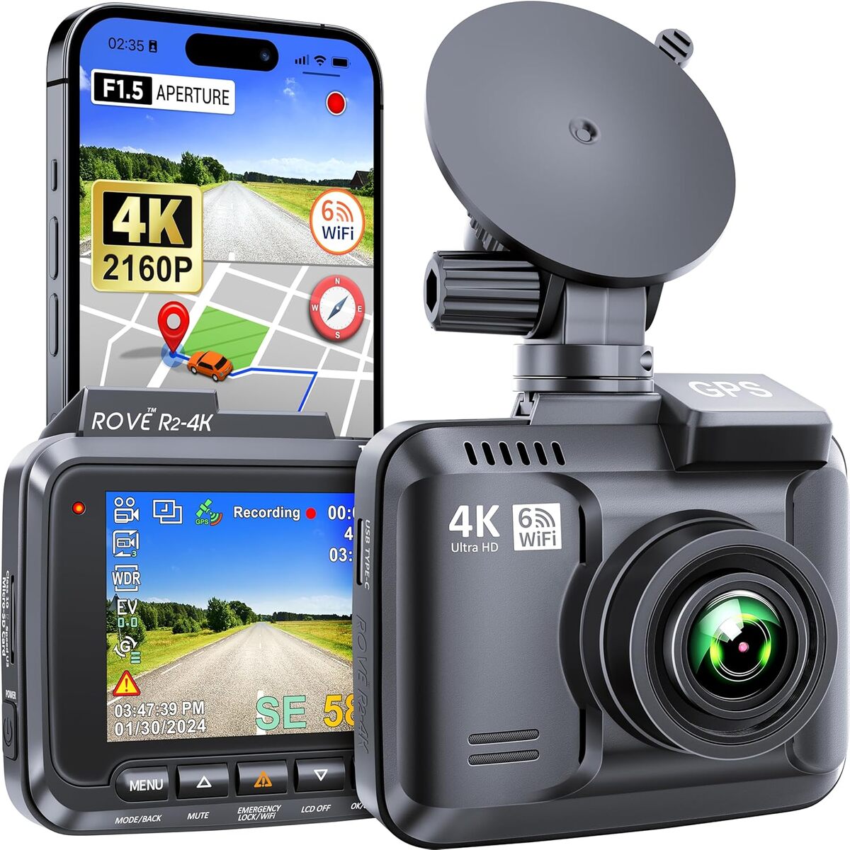 Test de la dash cam rove R2-4K : haute qualité d'enregistrement