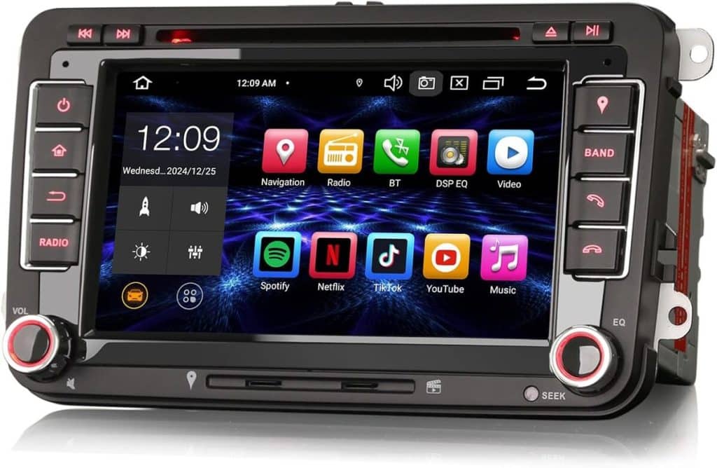 Test de l'autoradio Erisin 7 pouces Android 13 pour VW, avec CarPlay et Android Auto