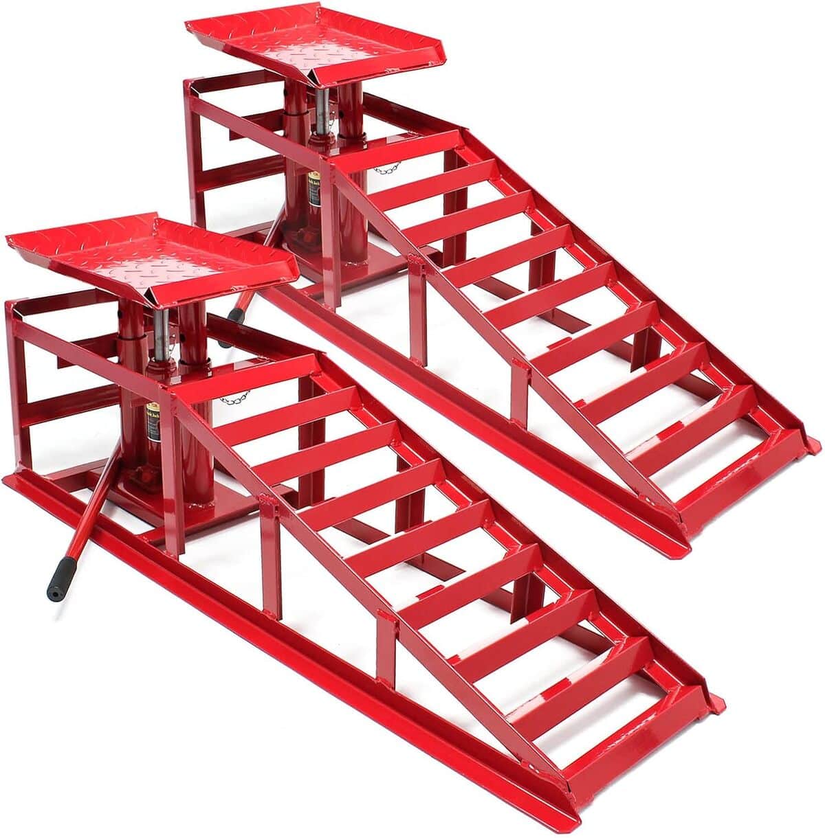 Test : rampe de voiture avec cric hydraulique 2000kg réglable