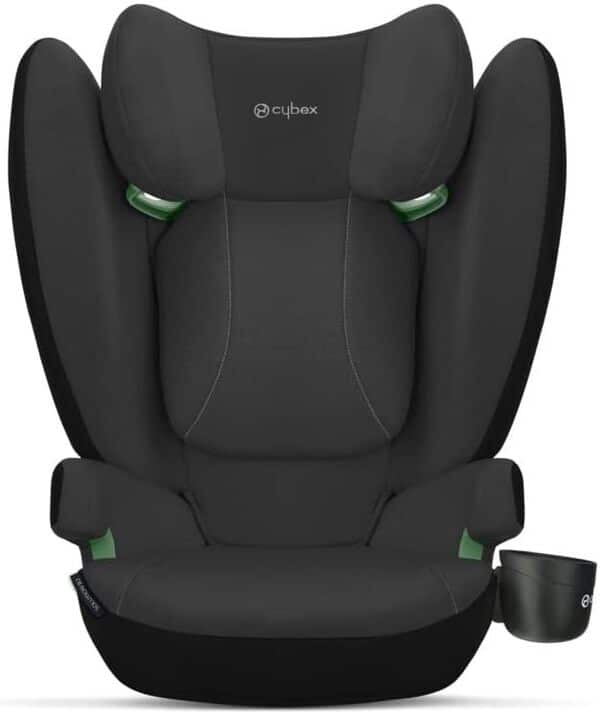 CYBEX Silver Siège-Auto Solution B2 i-Fix, Porte-boissons inclus, pour Voitures avec ou sans ISOFIX, de 15 à 50 kg env., de 3 à 12 ans env., Volcano Black (Noir)