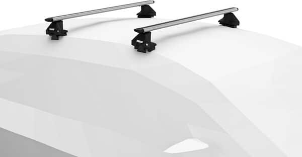 Thule Evo Clamp, Pieds pour Barre de Toit Thule Evo pour les Véhicules Dépourvus de Points de Fixation ou de Barres, Noir