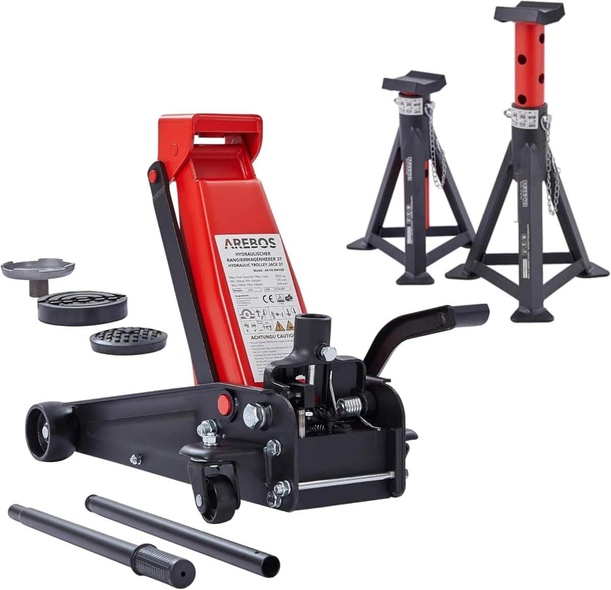 Test Arebos 3T : cric hydraulique puissant et pratique