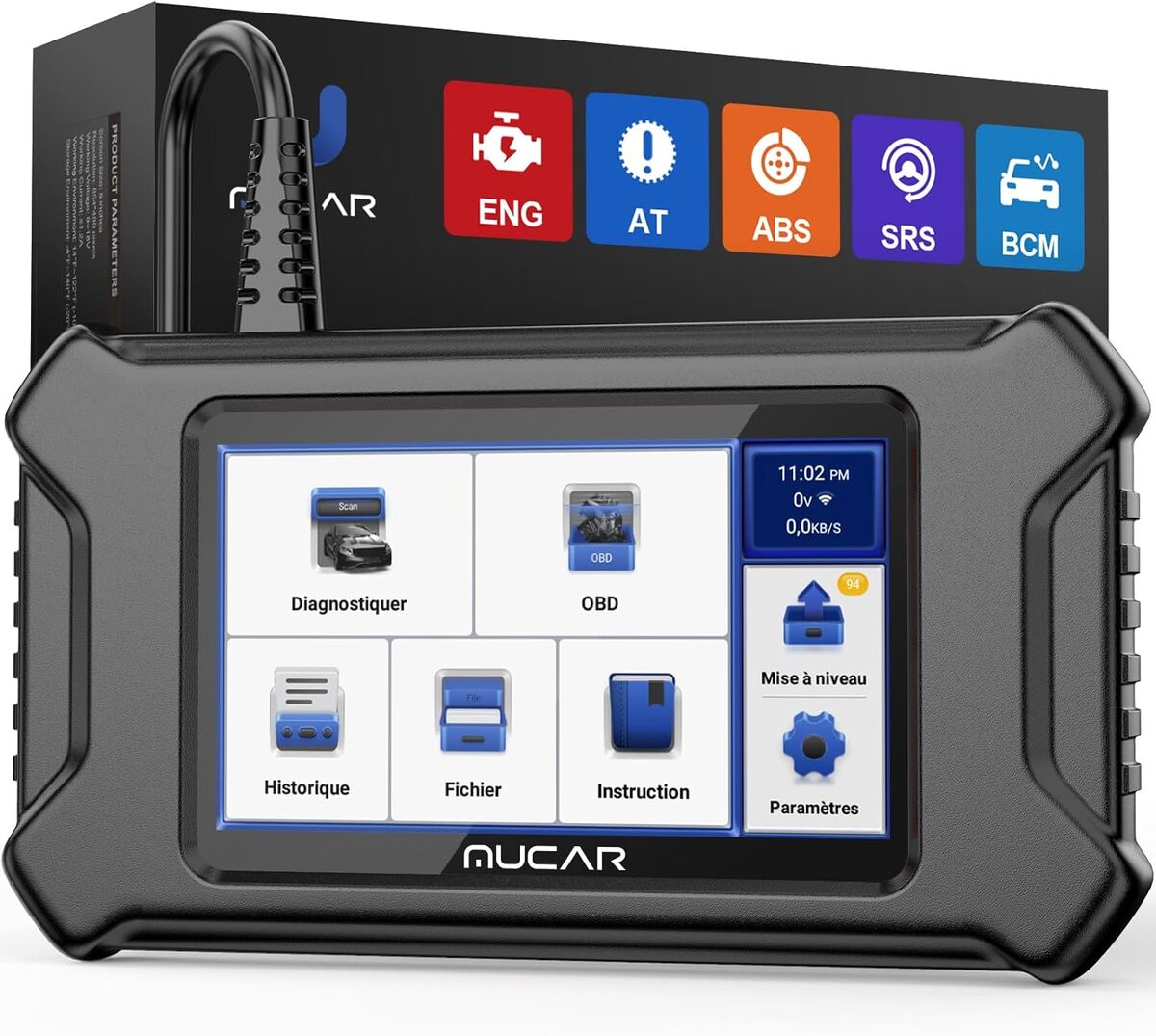 Test du scanner de diagnostic MUCAR CS5 : valise auto OBDII performante