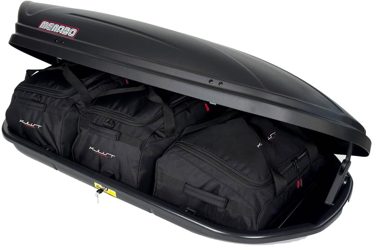 Test : kjust set sacs pour coffre de toit Menabo Marathon 400