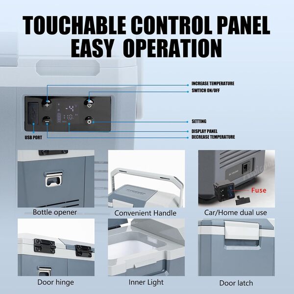 Alpicool LGMP8 8L Glaciere Portable Réfrigérateur Voiture Camping Congélateur 12/24V Mini Frigo pour Maison, Bureau ou Pique-Nique en Plein Air/ -20 à 20℃(Batterie Non Incluse)