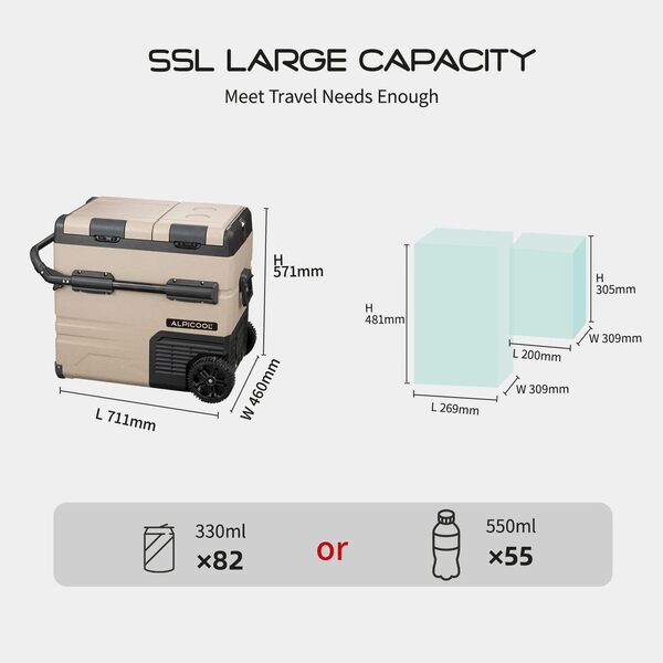 Alpicool TA-TAW Glaciere Portable Réfrigérateur Voiture
