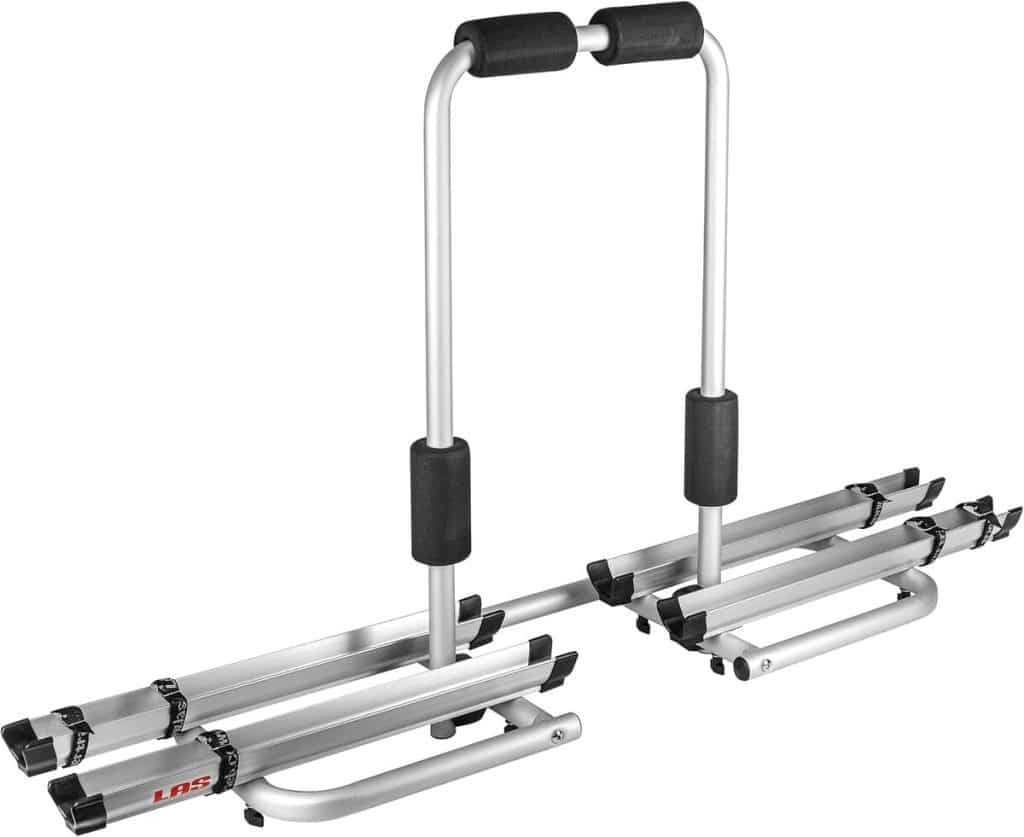 Test du porte-vélo LAS 11807 pour timon : aluminium pour 2 vélos