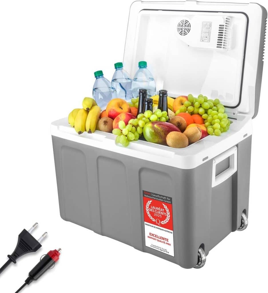 Test : tZS First Austria glacière électrique portable 45L avec roulettes