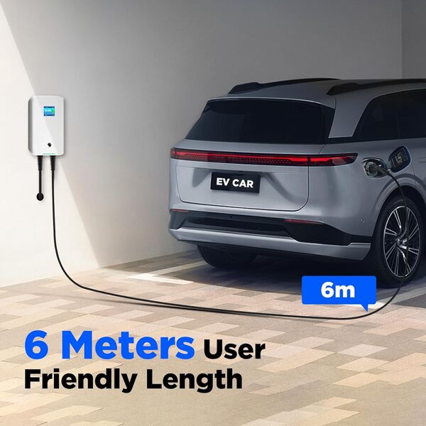 Morec 11kw wallbox Chargeur Voiture électrique Type 2 16A 3Phases borne de Recharge vehicule ev avec câble 6.1m