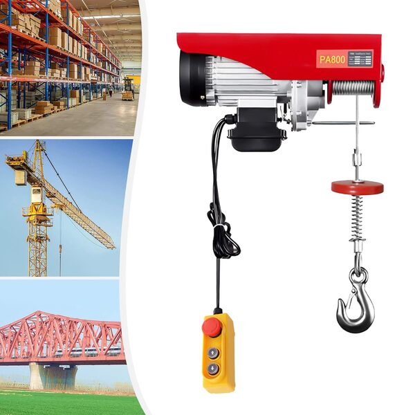 KOLHGNSE Treuil électrique 220 V - 800 kg - 1000 kg - Avec télécommande (800 kg)