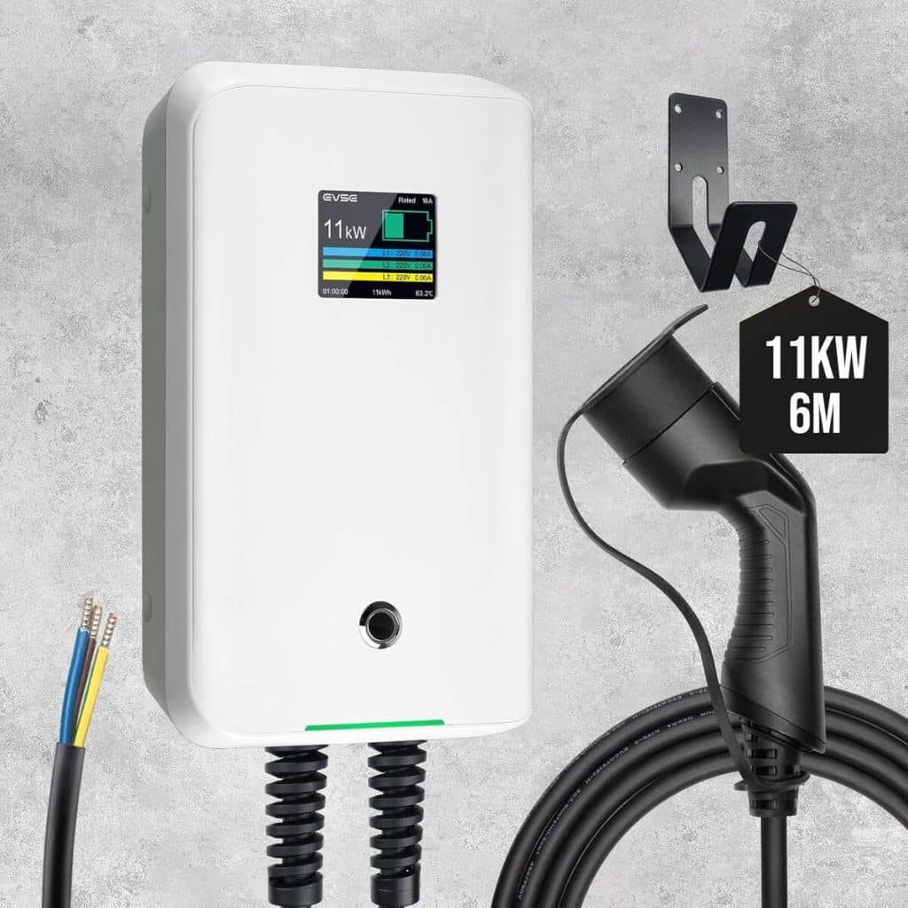Test : borne de recharge Morec 11 kW type 2 avec câble 6, 1 m
