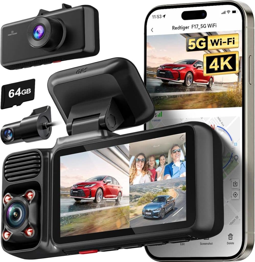 Test de la dashcam REDTIGER 4K 3 canaux : fonctionnalités et performances