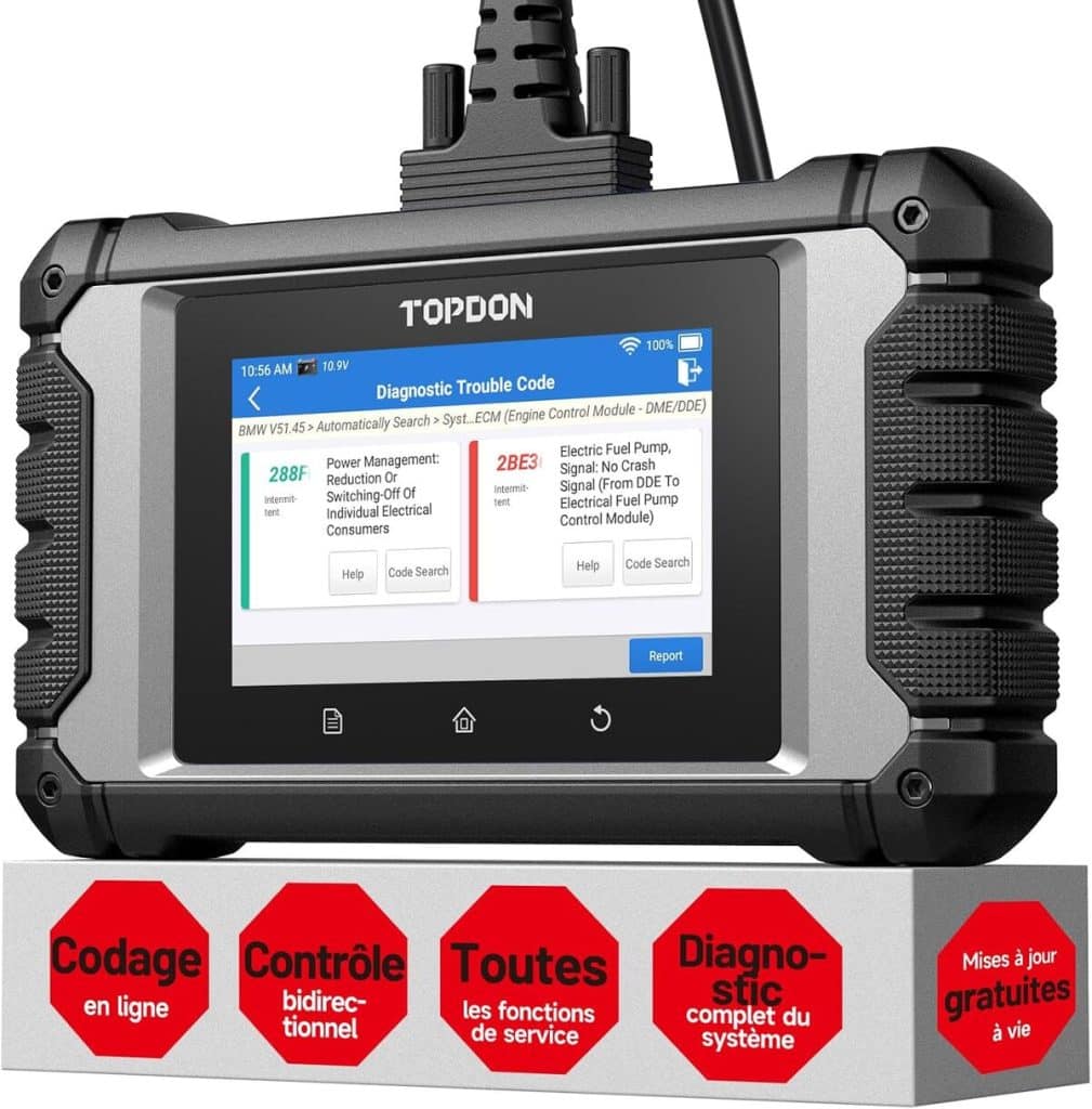 Test de la valise diagnostic auto TOPDON ArtiDiag EU pour Benz/BMW/VAG