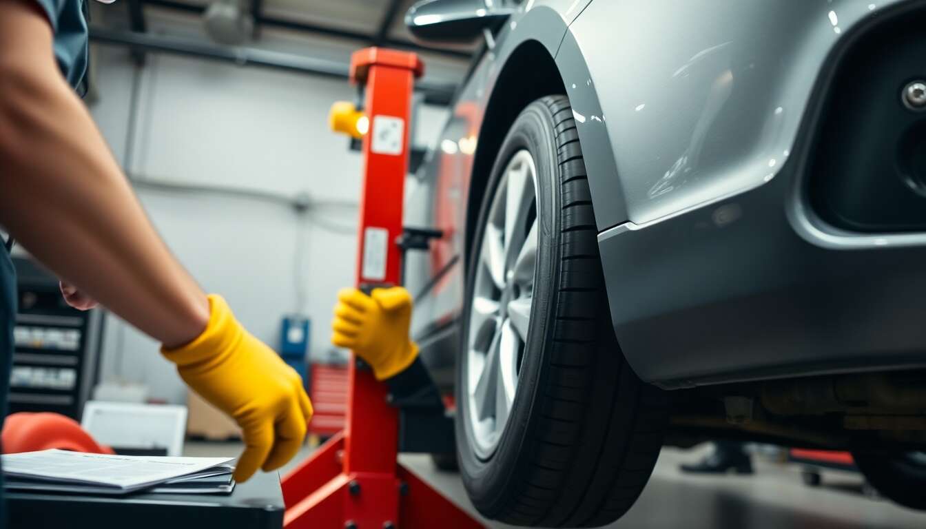 Proc&eacute;dure pour soulever une voiture en toute s&eacute;curit&eacute;