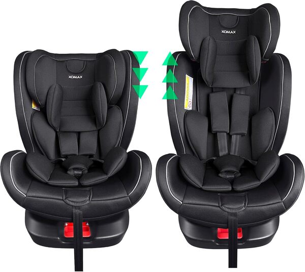 XOMAX XZ-16 Siège enfant pivotant à 360° avec ISOFIX et fonction couchée I Évolutif de 0 à 36 kg 0-12 ans Groupe 0/1/2/3 I Harnais 5 points et harnais 3 points I ECE R129 i-Size