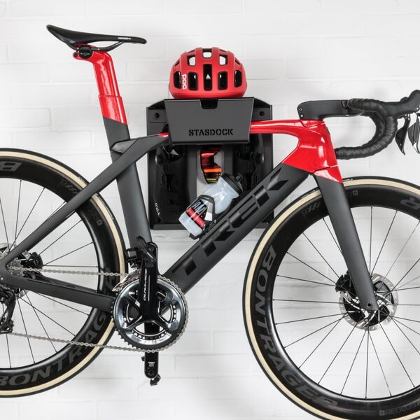 Stasdock Premium Support Mural pour vélo Système de Stockage - pour Race vélos (Happy Black) Porte Bicyclette - Fixation Suspendu sur Le Mur