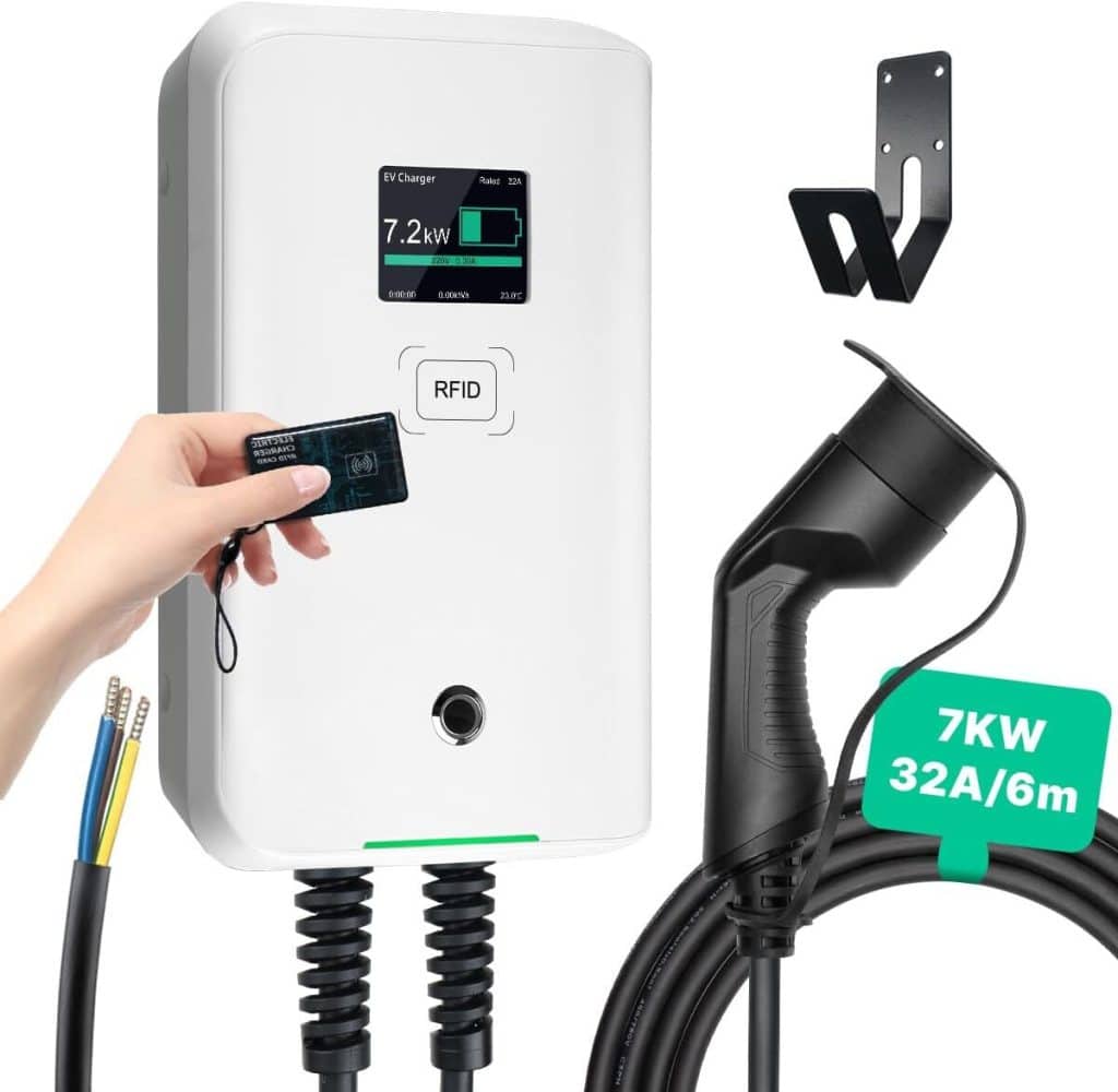 Test : borne de recharge Morec 7KW avec cartes RFID