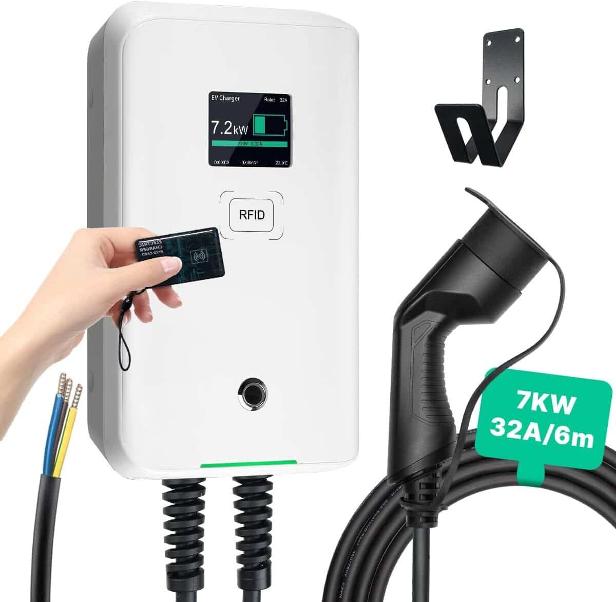 Test : borne de recharge Morec 7KW avec cartes RFID