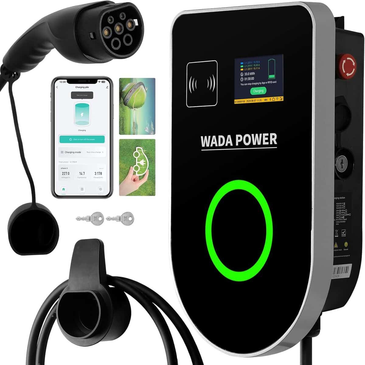 Test : chargeur WADA POWER 7KW électrique, monophasé et intelligent