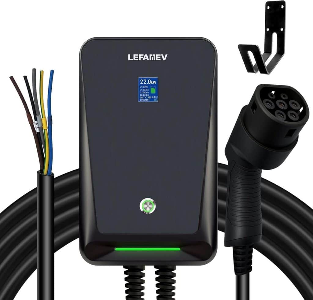 Test du chargeur voiture électrique 22KW wallbox triphasé 32A