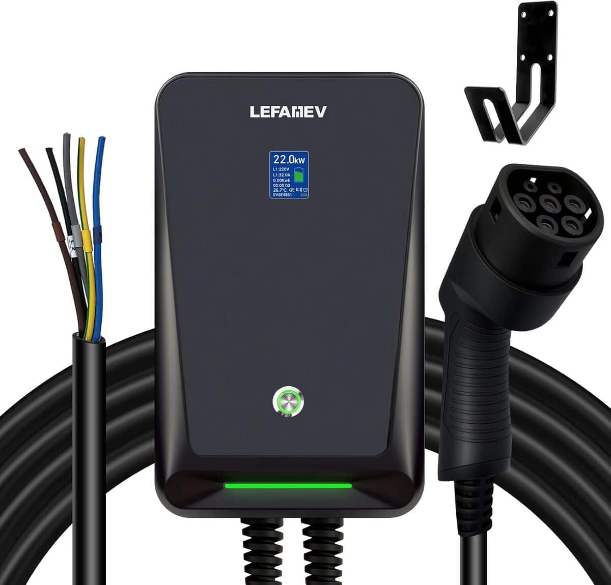 Test du chargeur voiture électrique 22KW wallbox triphasé 32A