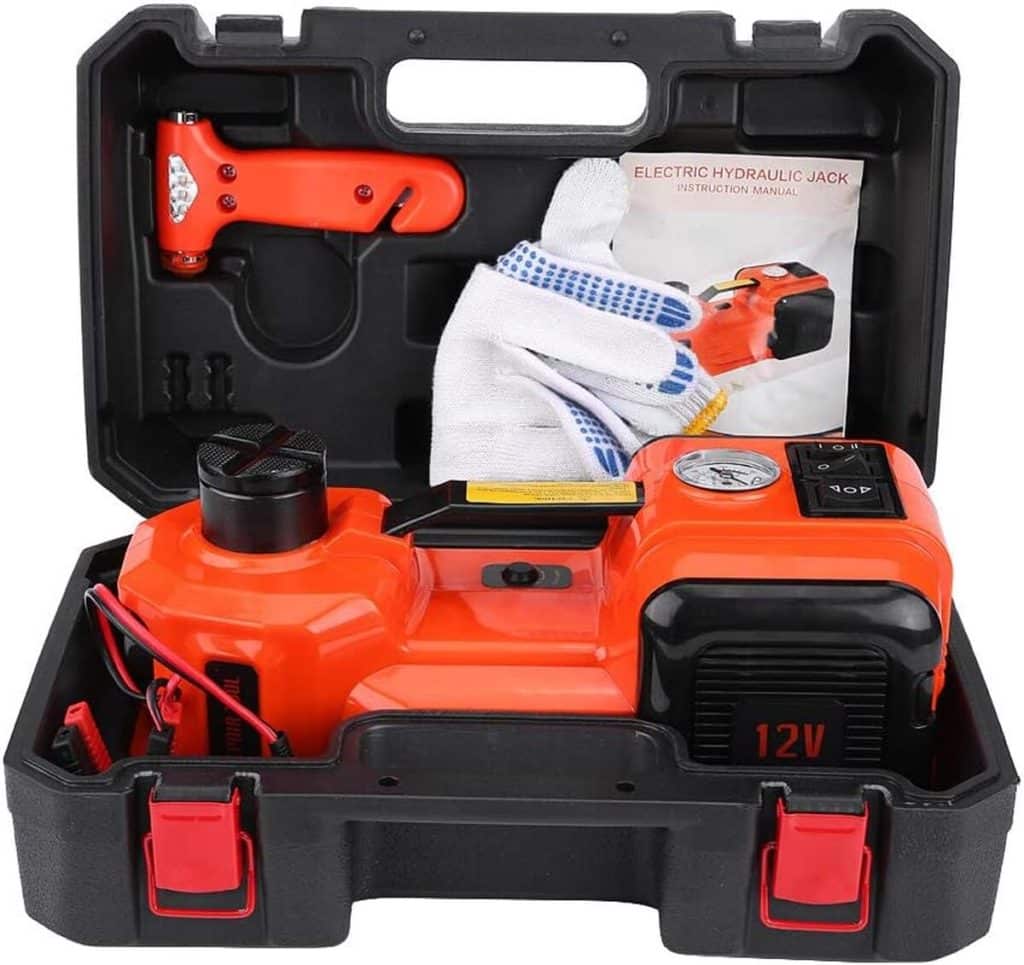 Test du cric hydraulique électrique 5T 12V avec lumière LED