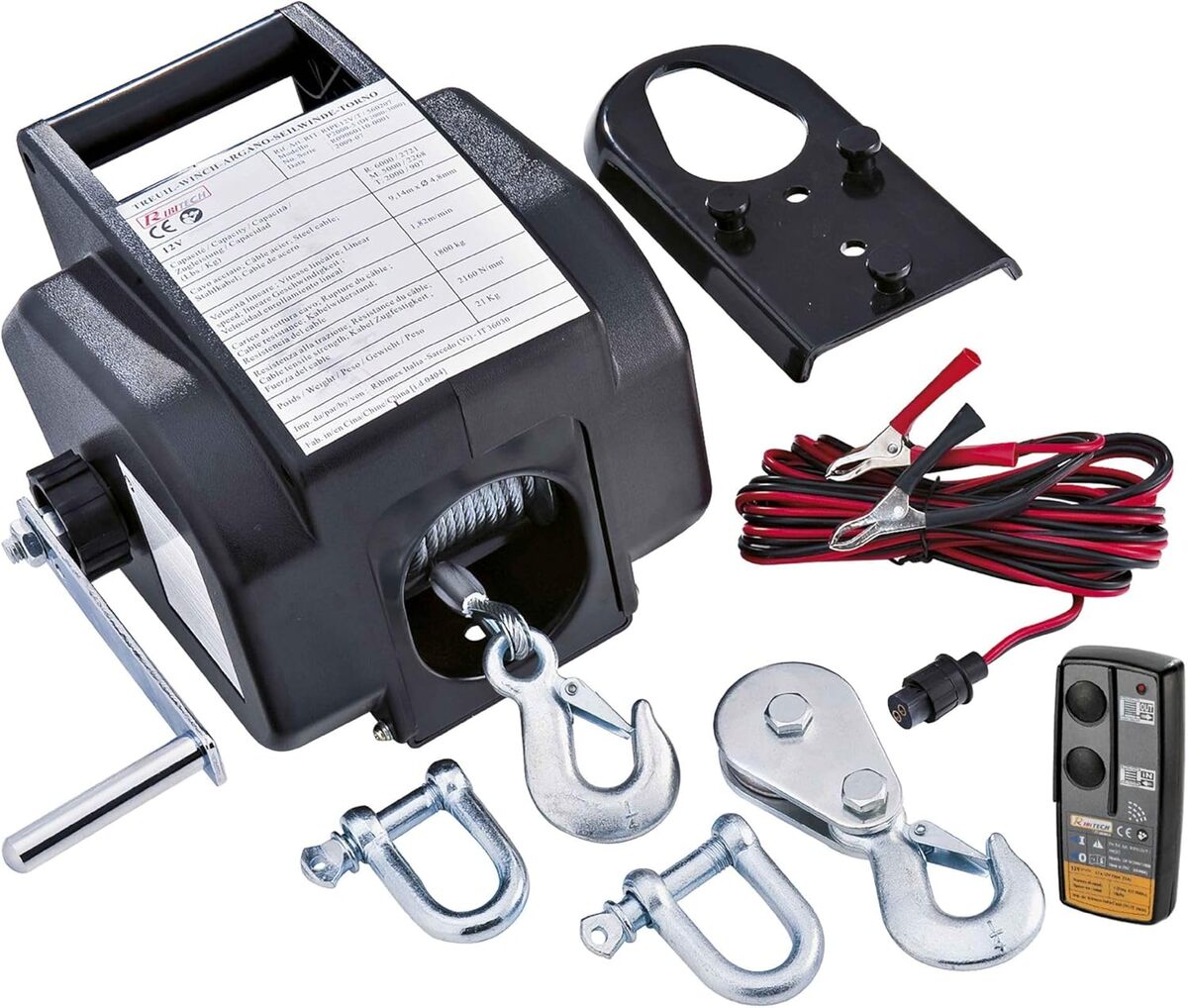 Test du treuil voiture 5 tonnes Ribimex 4277 12 V noir