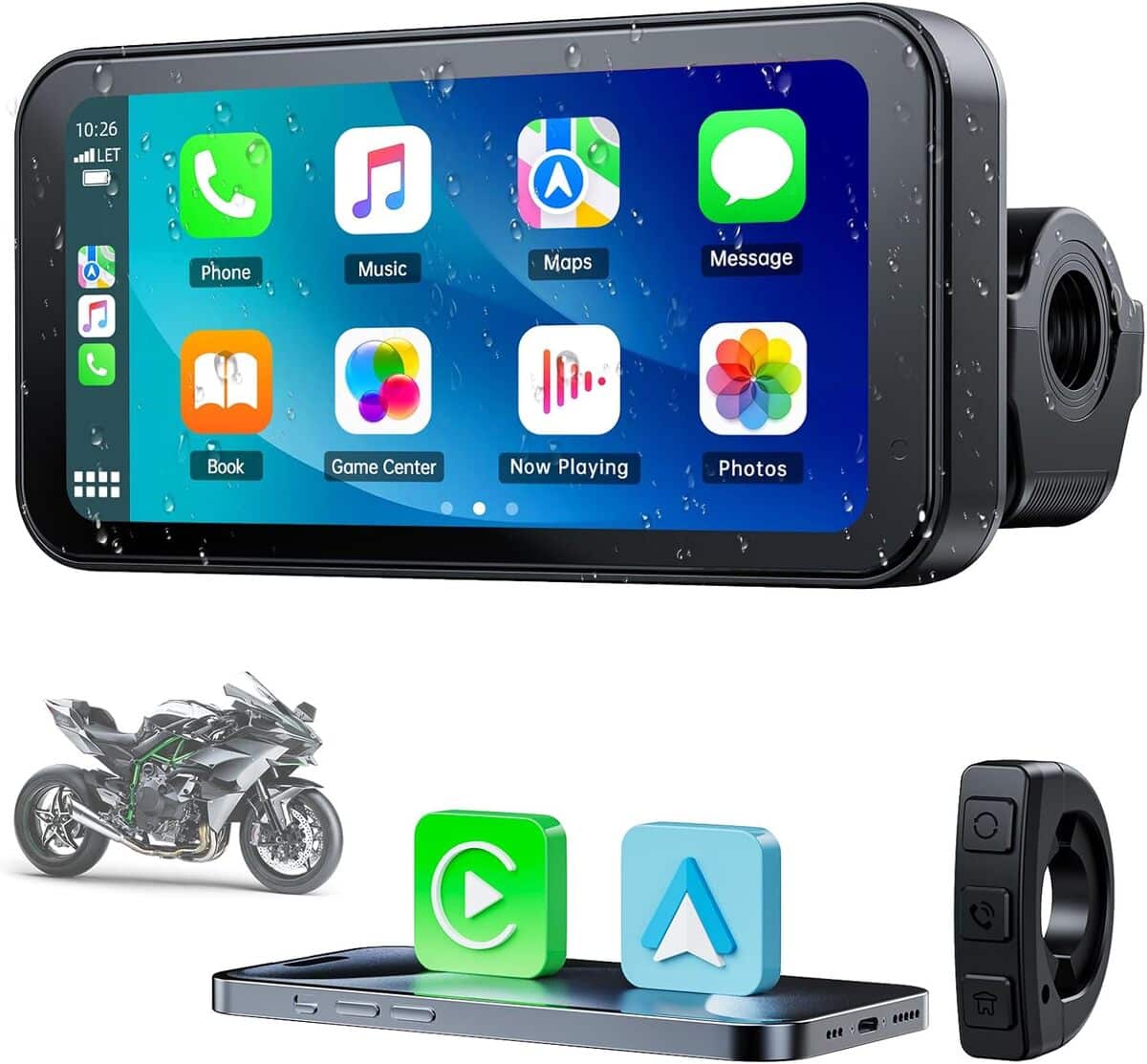 Test du Volam Moto : gPS portable étanche 6.25" avec Carplay et Android Auto