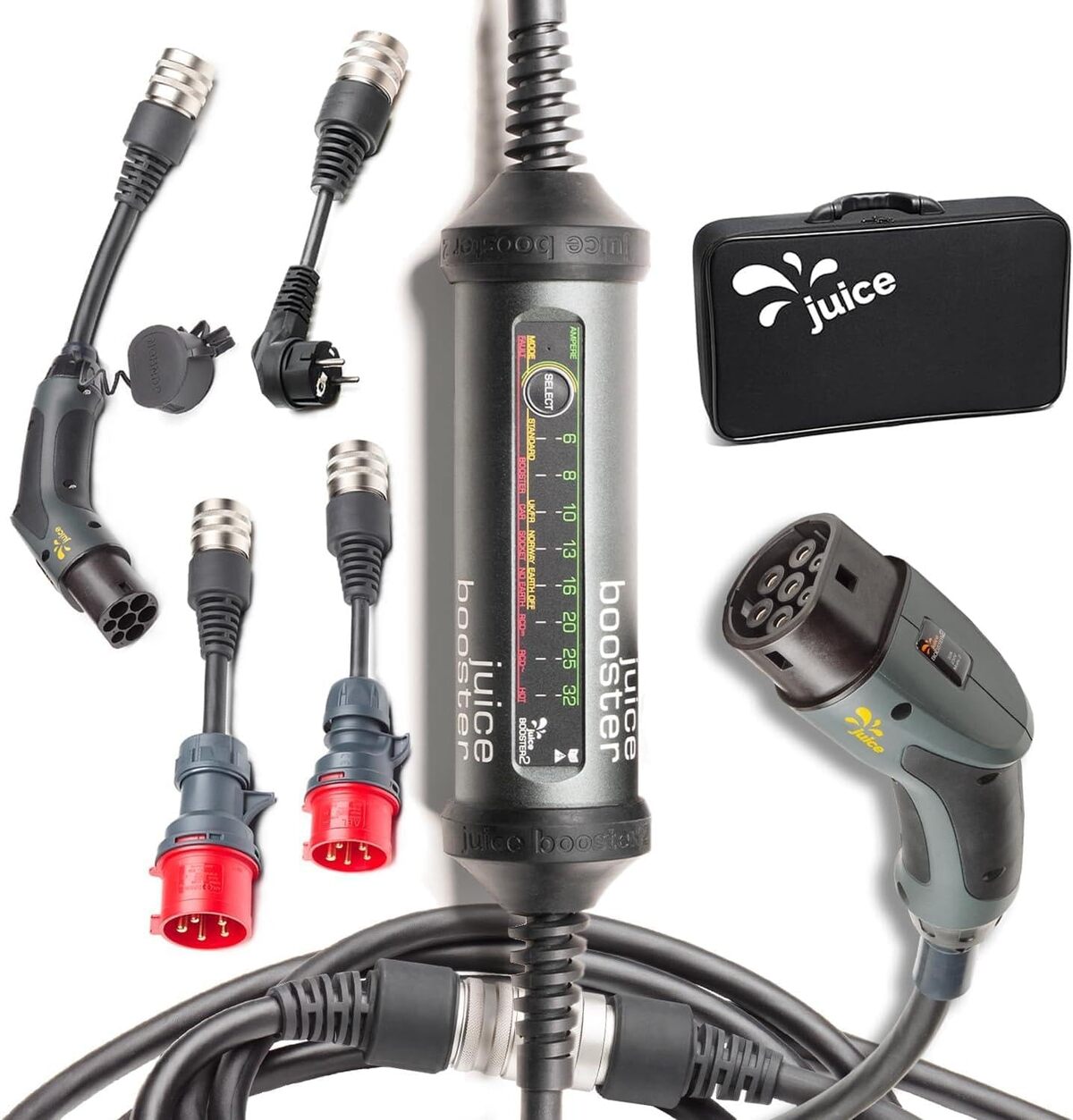 Test : juice Booster 2 - chargeur portable 22kW étanche pour voitures électriques