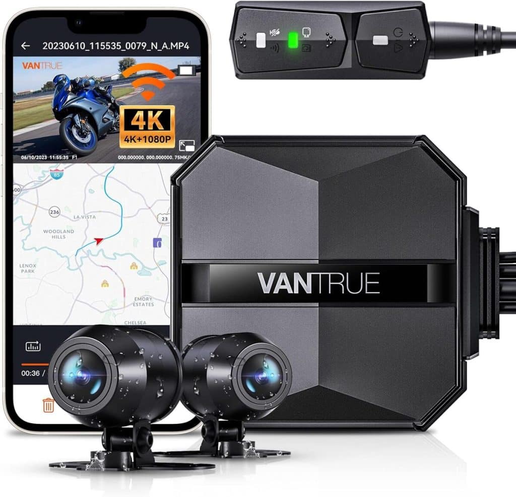 Test vantrue F1 : dashcam 4K étanche pour moto