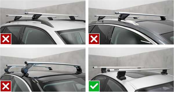 Dgh System Barres de Toit Easy Line Expert 135 cm Compatible avec Peugeot Partner III MPV 2019- avec Points de Fixation, verrouillable, 90 kg