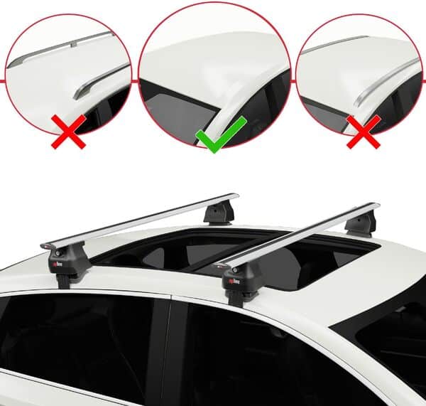 apline Compatible avec Renault Arkana 2020-2025 ACE-4 Barres de Toit Railing Porte-Bagages de Voiture Gris Aluminium 2 Barres