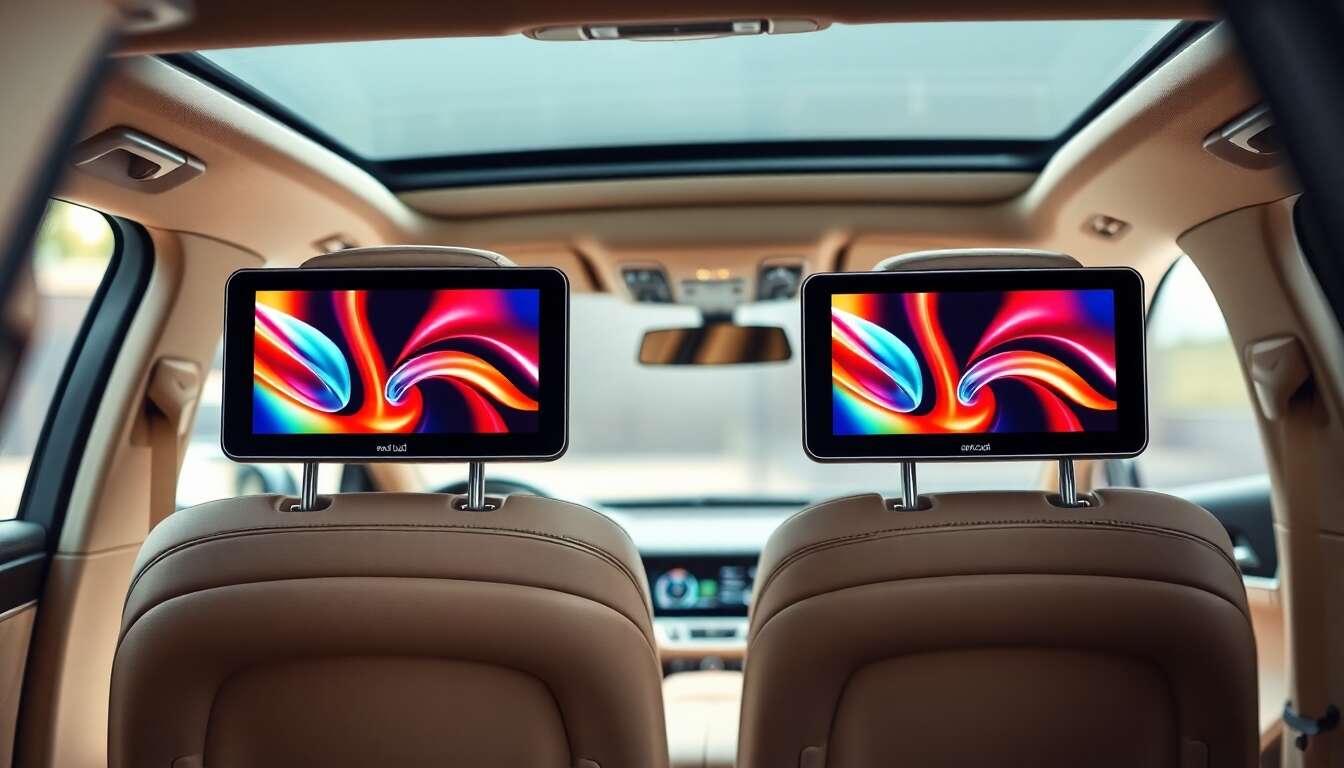 Installation facile des moniteurs dans l'appuie-tête auto