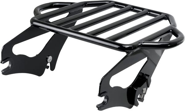 SWESGI Porte-Bagages Amovible à 2 Niveaux Compatible avec Harley Davidson Touring Road King Street Electra Glide 2009-2023, Noir